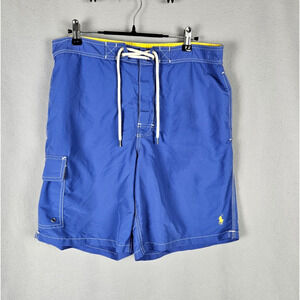 Polo Ralph Lauren Mens Board Shorts Size L Mesh Lined Swim Pony Cargo Pocket